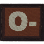 British Army CT Velcro Blood Group Patch Badge (O-, B+)