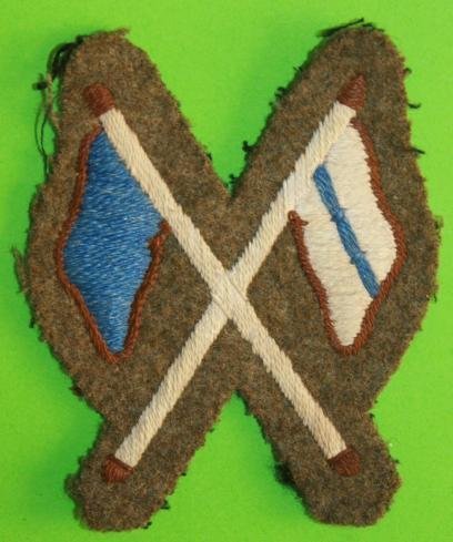 British Army Cross Flags Signal Arms Badge