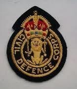 New Vintage British Civil Defence Corps Embroidered Felt Patch