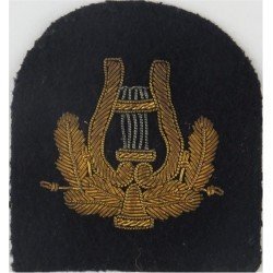 British Military  Genuine Vintage Royal Marines Band Gold Wire Trade Badge