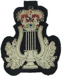 British Army Royal Marines Pipers and Drummers Gold Wire Badge