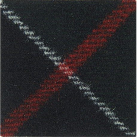 British Army Kings Own Scottish Borderers Tartan Square Cap Badge