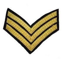 British Army New No1 Large Bullion Wire-embroidered Chevrons Badge