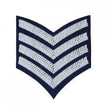 British Royal Air Force 4 Bar Drum Major Service Chevron Stripes Badge