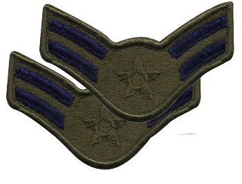 American U.S Air Force Insignia 1st Class Airman Rank Stripes Patch Badge