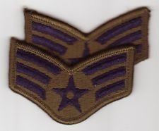 American U.S Air Force Insignia Senior Airmans Rank Stripes Patch Badge