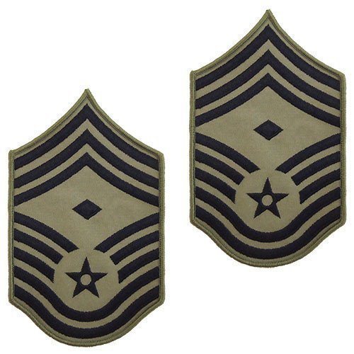 American U.S Air Force Chief Master Sergeant First Sergeant Rank Stripes Patch Badge
