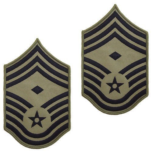 American U.S Air Force Chief Master Sergeant  First Sergeant Rank Stripes Patch Badge