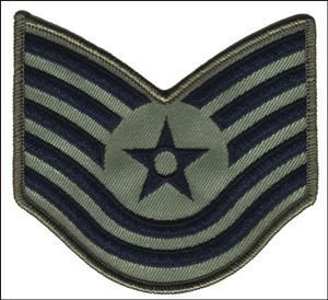 American U.S Air Force Insignia Technical Sergeant Rank Stripes Patch Badge