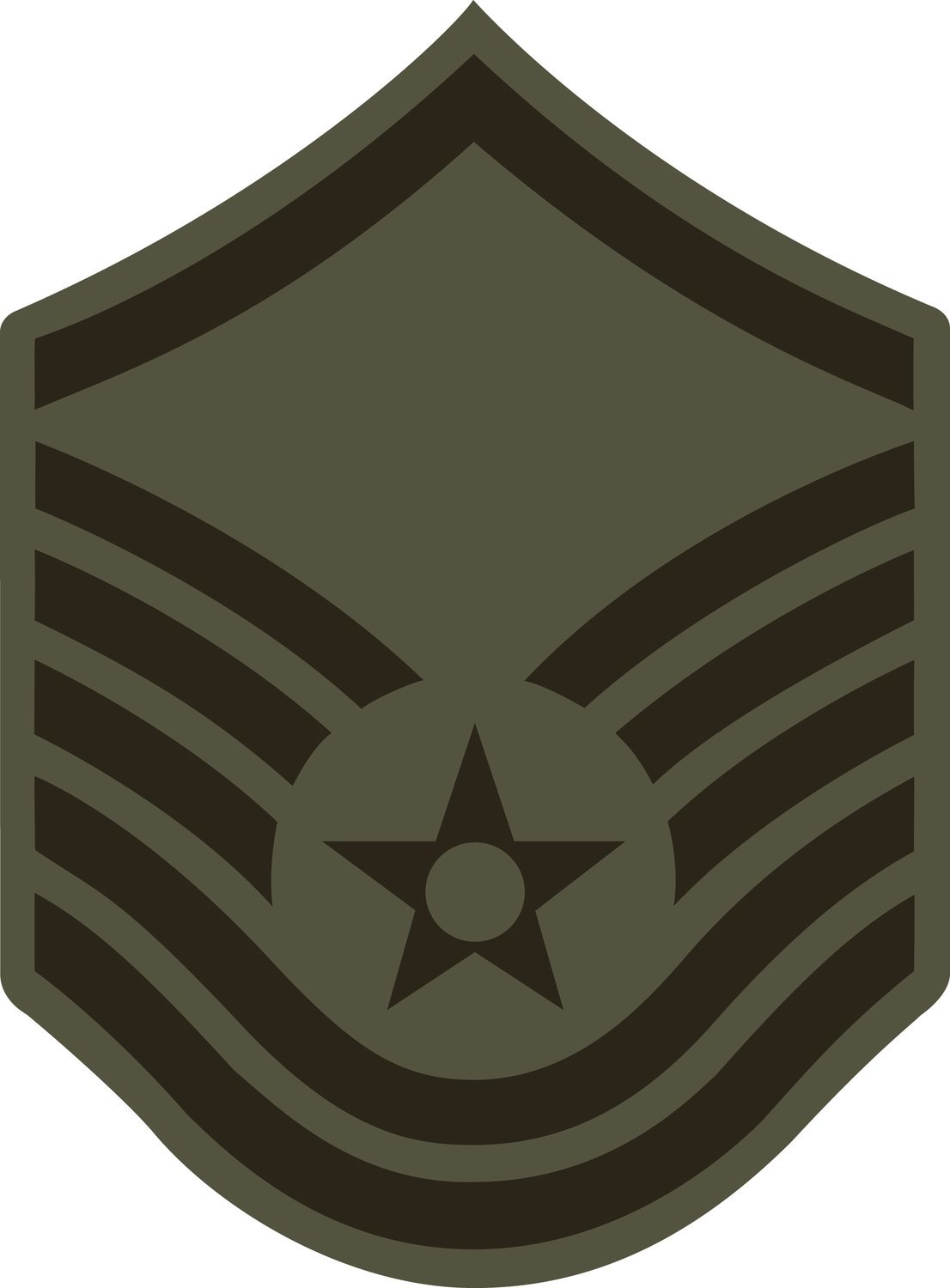American U.S Air Force Insignia Senior Master Sergeant Rank Stripes Patch Badge