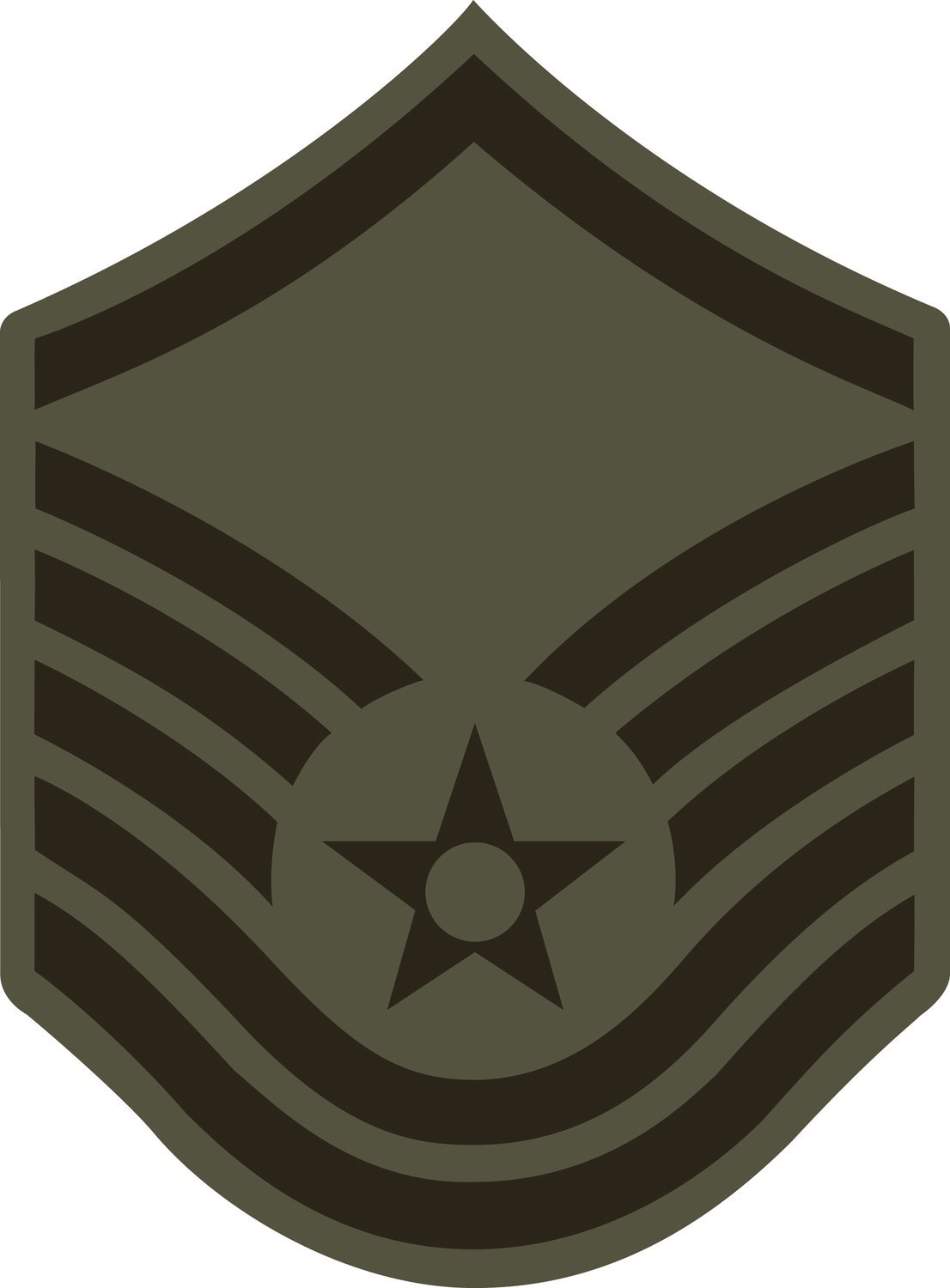 Air Force Senior Master Sergeant Rank Sticker – Military Decal, 2-Pack, MR 016, USA Made