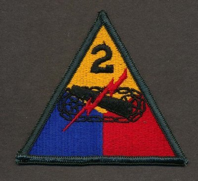 American US Army 2nd Armoured Division Badge