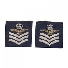 British Military Royal Air Force Flight Sergeant Slider Epaulette Badge