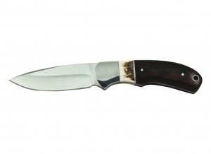 New Whitby 3.5" Staghorn & Ebony Wood with Leather Sheath Knives