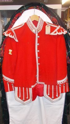 British Army Genuine Scottish Drummers Tunic Doublet Red/Silver