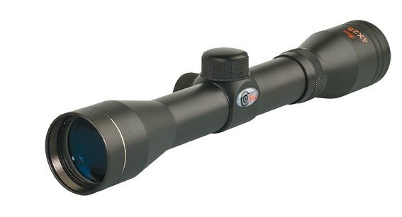 New SMK Fixed Power Rifle Scope 4x28 Compact Includes Mounts, Scope Type: MilDot