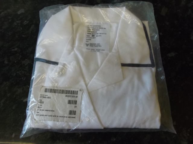 Dress Woman's British Royal Navy Genuine Uniforms Short Sleeve Shirt/Blouse  White with Navy