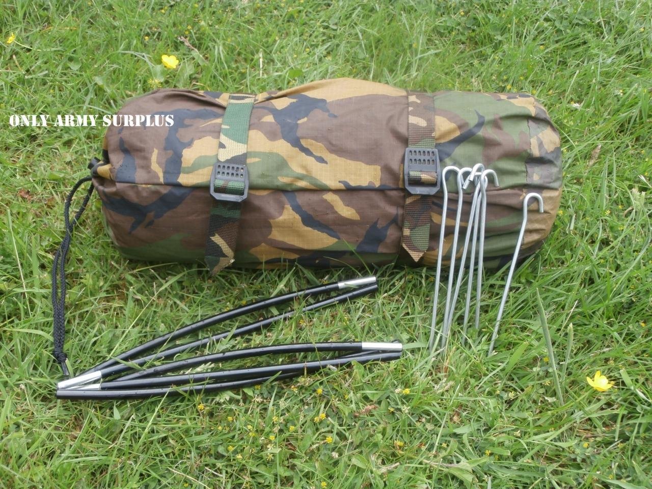 Dutch Army New Genuine Goretex Waterproof Bivvy Bags Military Issue  Woodland Camo Single Hooped Bivi With Pole