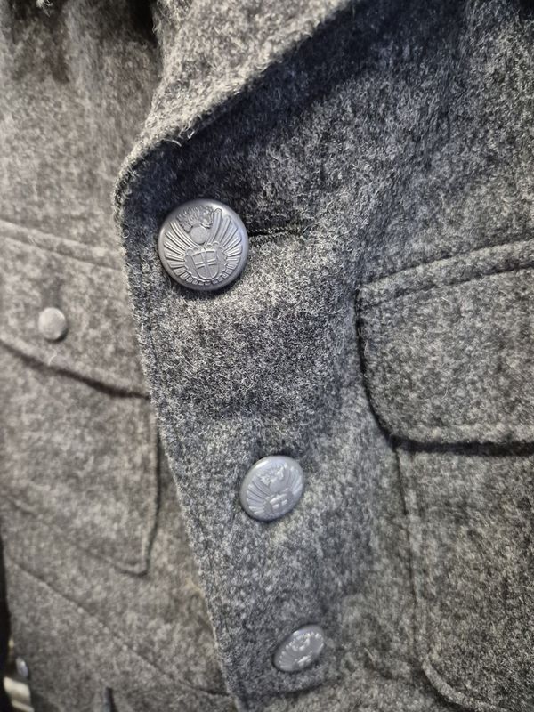 Danish Civil Defence Wool Grey Coat Jacket - Post War Heavyweight Danish Civil Defence Wool Grey Coat Jacket - Post War Heavyweight