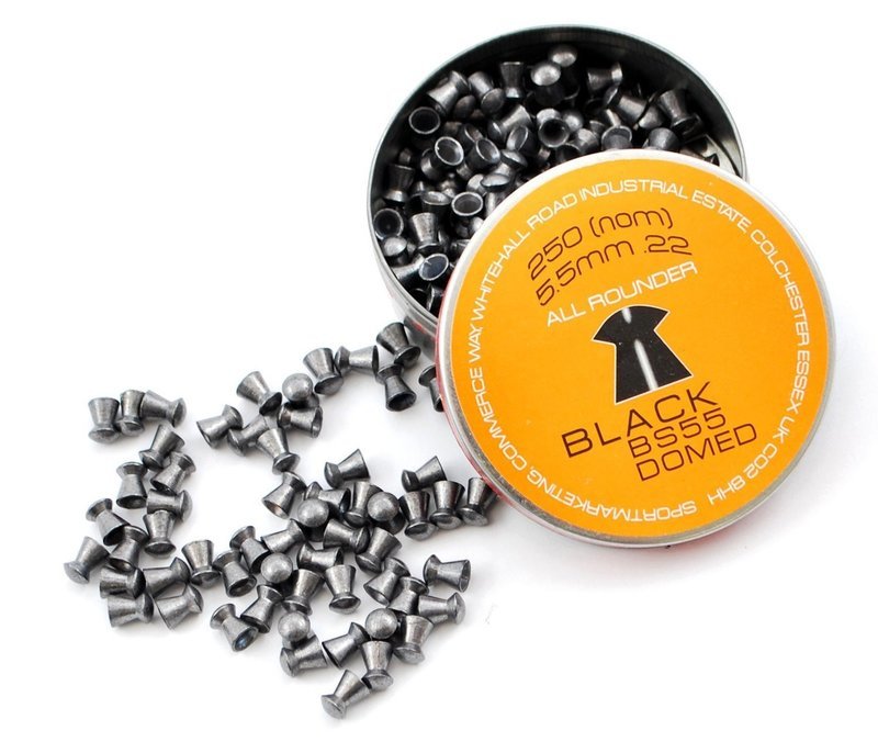 New SMK BS55 Black Domed Pellets .22