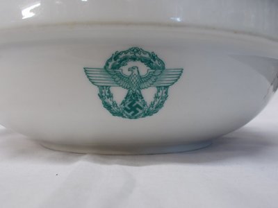 WW11 Kriegsmarine German Police china serving bowl