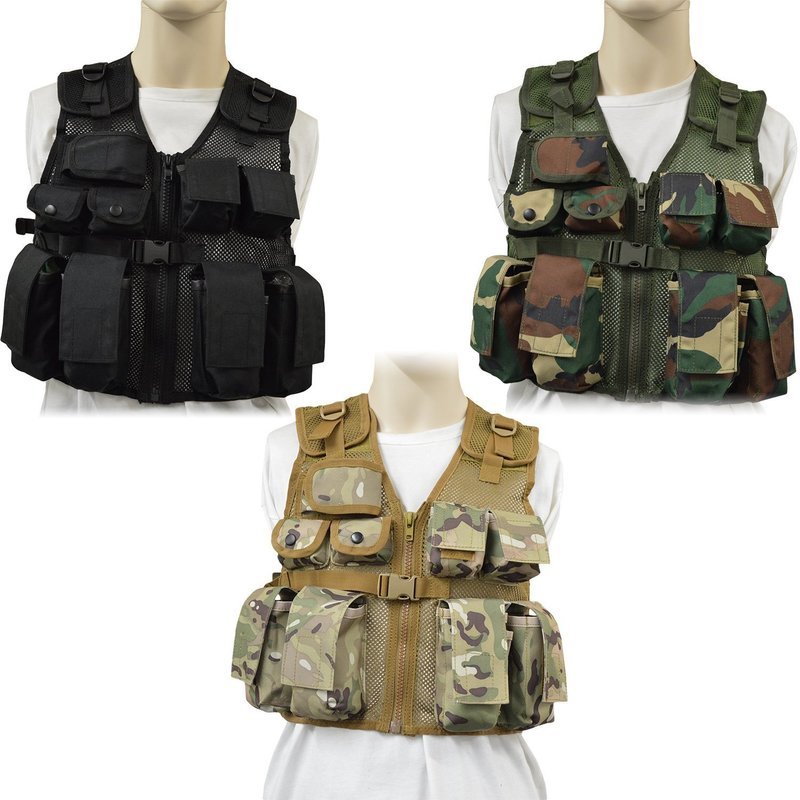 New Kids Assault Vests - BTP Camo Night Camo and DPM Camo
