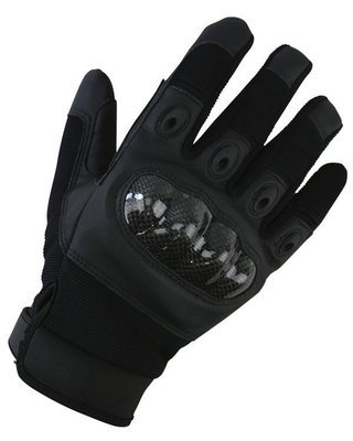 New Kombat Predator Tactical Carbon fibre armoured knuckle Gloves - Black