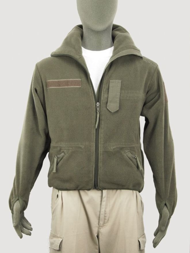 Austrian Army Genuine Used fleece jackets in sage green, Sizes: Small