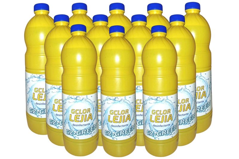 Lejía Garrafa de 1 litro . Pack de Ahorro 12 Unidades