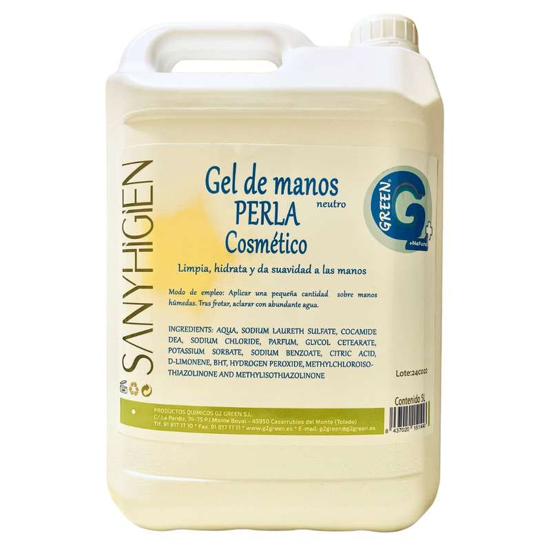 Gel de Manos Perla Neutro de G2 Green