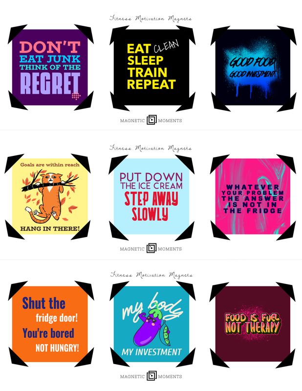 Fitness Motivation Magnets