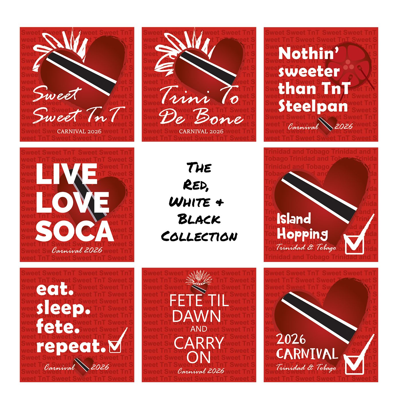 Carnival Collection - Red, White &amp; Black