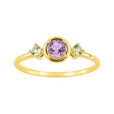 Anillo Amatista pe 375 O. A. 9K
