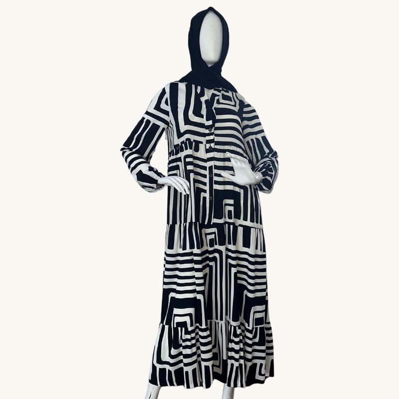 SS&#39;24/25 Maxi Tiered Shirt Dress