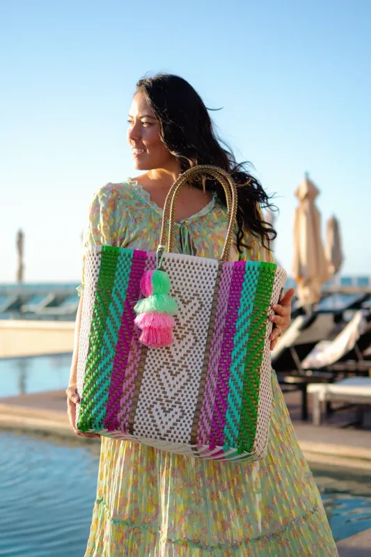 Squeeze De Citron Heart Guide Green/Rose Tote
