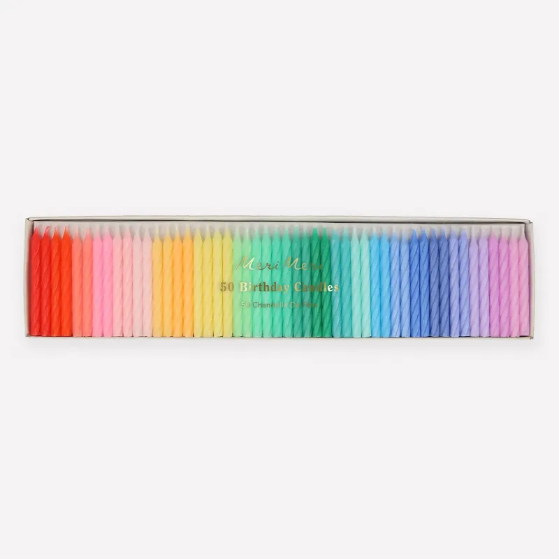 Meri Meri Rainbow Twisted Mini  Candles
