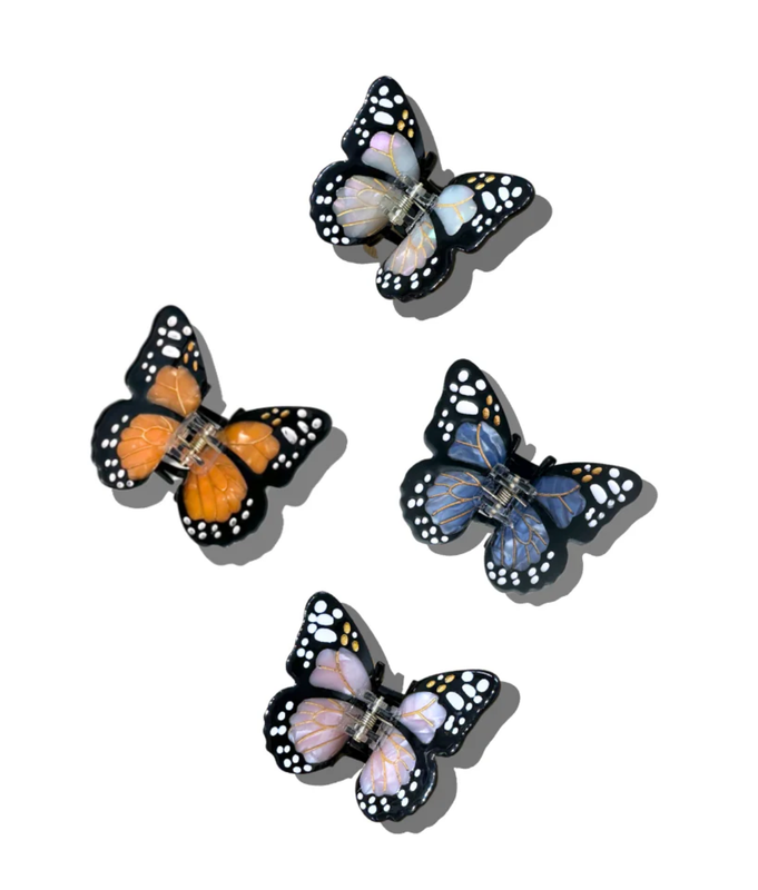 Solar Eclipse Hand-painted  Monarch Claw Hair Clip MINI