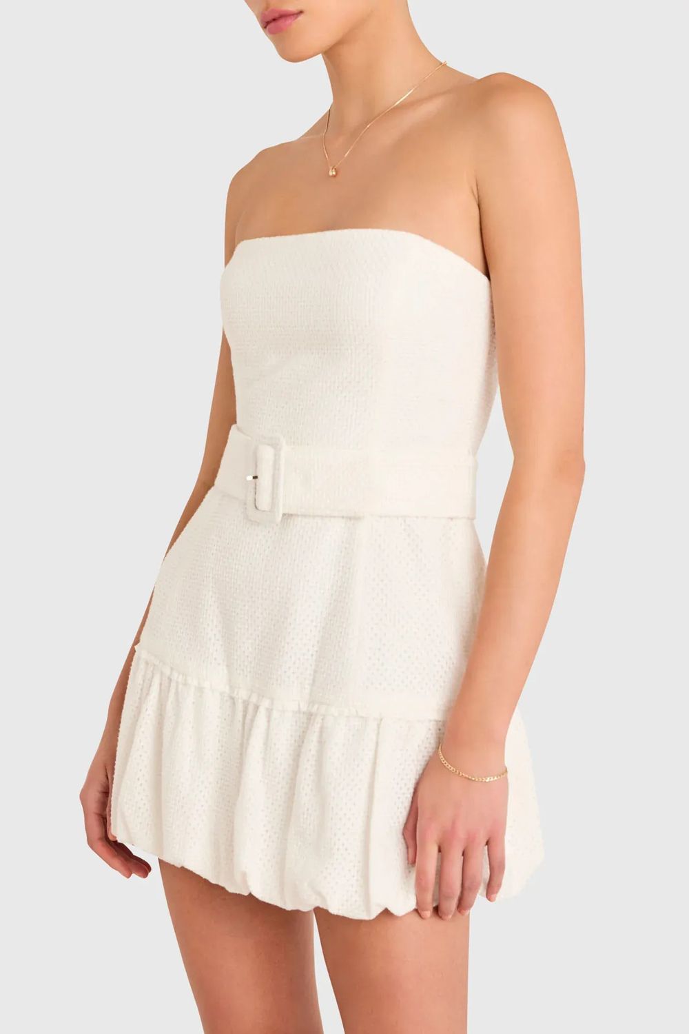 Amanda Uprichard Yvette Bubble Dress, Color: WHITE, Size: XS
