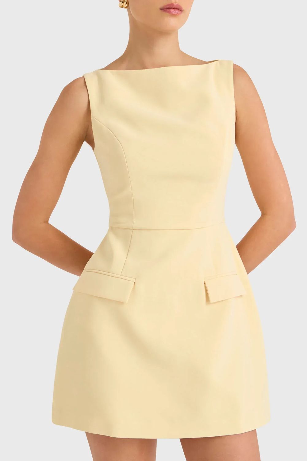 Amanda Uprichard Banco Dress, Color: CORNSILK, Size: S
