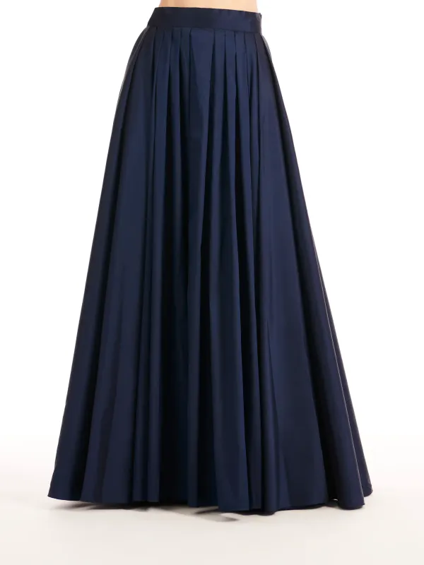 Emily Shalant Soft Taffeta Pleated Ballgown Skirt