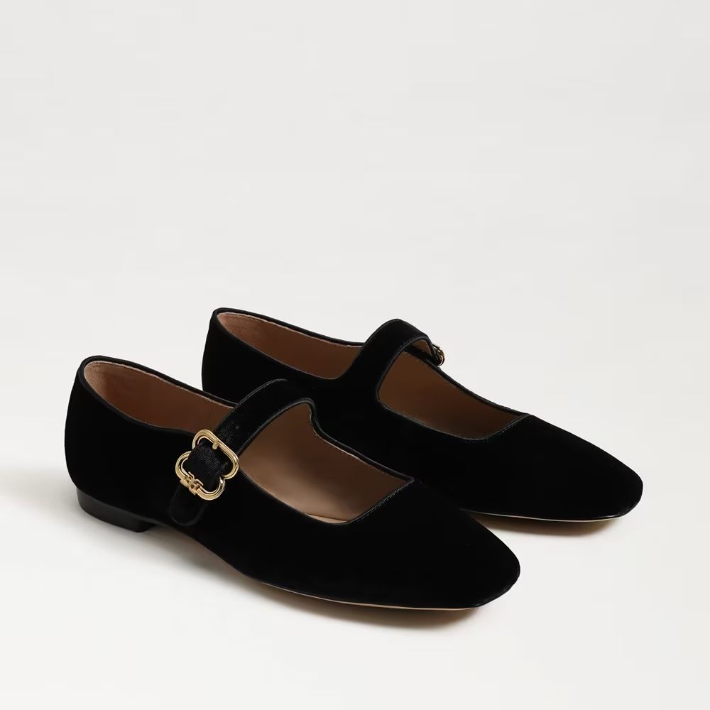 Sam Edelman Michaela Flat, Color: BLACK VELVET, Size: 6