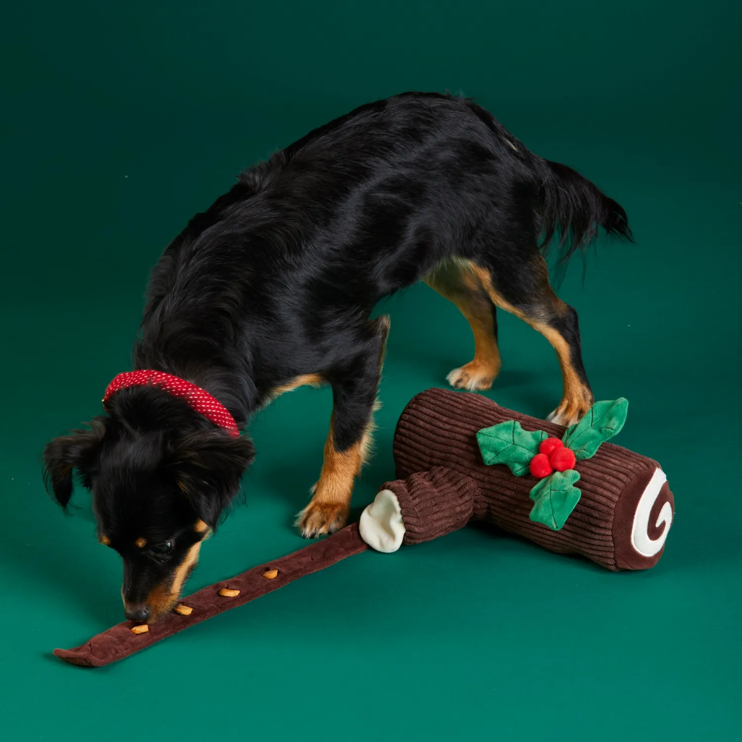 The Foggy Dog Yule Log Interactive Snuffle Dog Toy