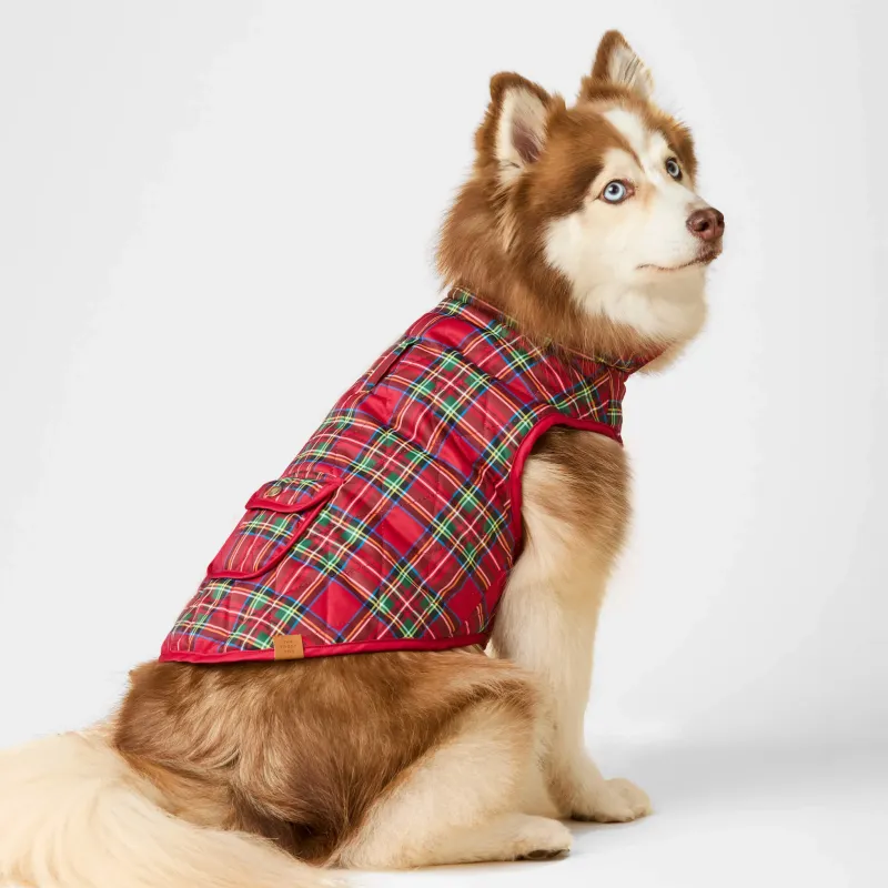 The Foggy Dog Tartan Reversible Dog Jacket