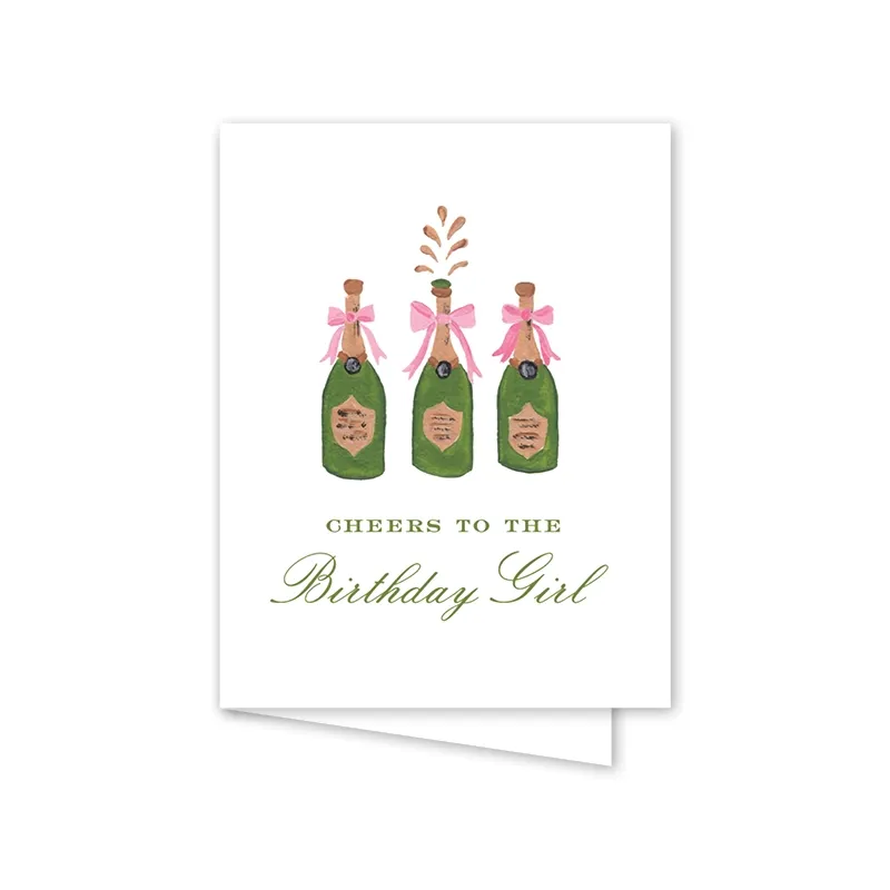 Champagne Birthday Single Card