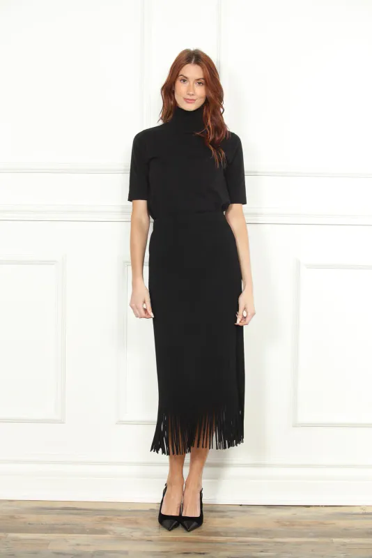 Zero Degree Celsius Pleated Fringe Skirt
