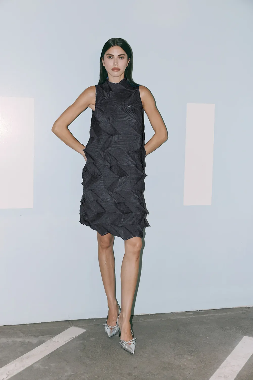 Wild Cosmos Amara Prismatic Pleated Dress