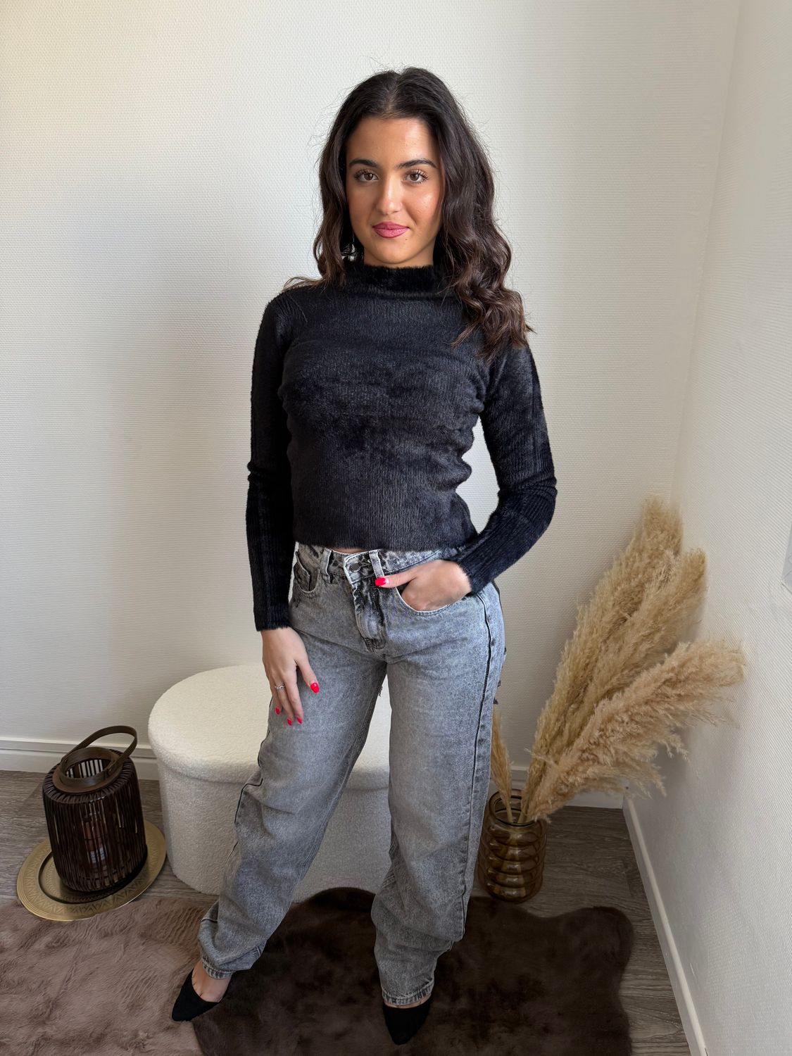 JEANS DESTROY MANEL GRIS