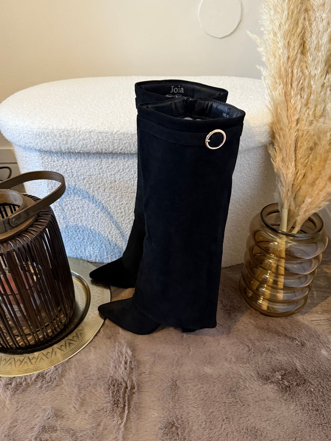 BOTTES MÉLINA EFFET DAIM NOIR