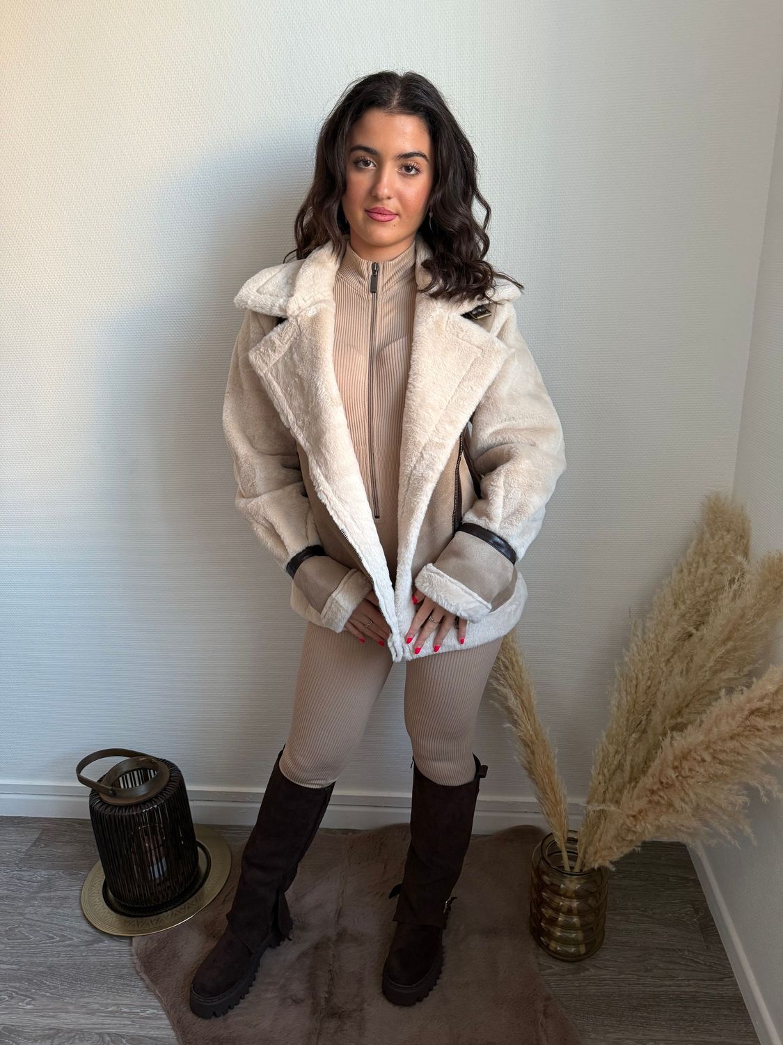 VESTE BOMBARDIER ELSA BEIGE