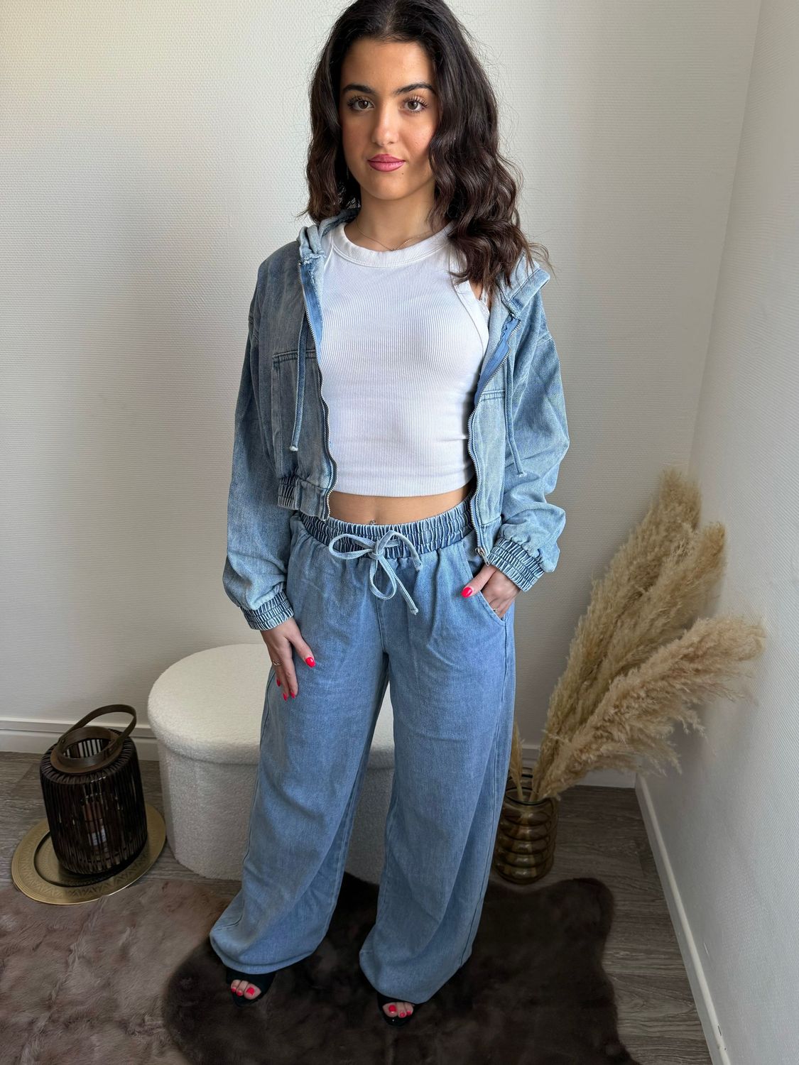 VESTE JEANS D'ENSEMBLE DEVA BLEU
